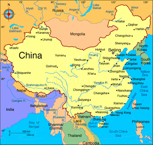 China Map Click to see map of